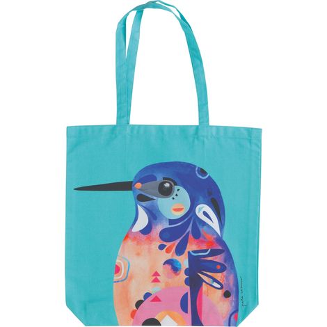 Maxwell & Williams Pete Cromer Borsa Shopper Grande 100% Cotone, Stampa Martin Pescatore Azzurro, 42 x 41 cm
