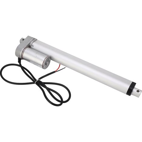 Vérin électrique linéaire 750N course 250mm 12V pour portail, agricole, robotique, domotique, extérieur, blanc, avec télécommande et contrôleur (1/5)