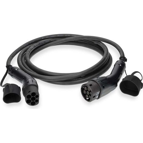 Nedis Kabel für Elektrofahrzeuge / Cable Type 2 / 32.0 A / 22000 W / 3-Phasen / 5.00 m / Schwarz / Kartonverpackung