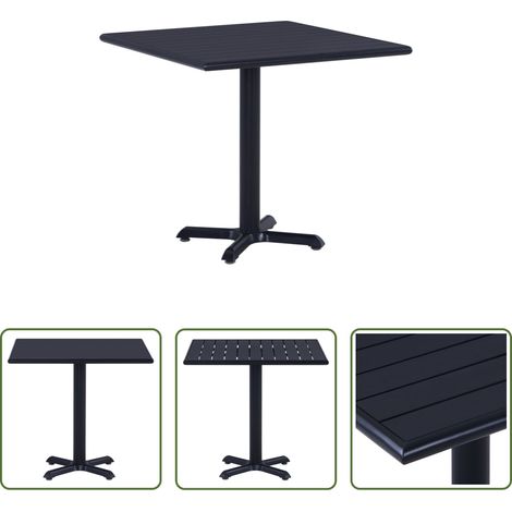 Table extérieure - Table de jardin Noir 80x80x75 cm (1/5)