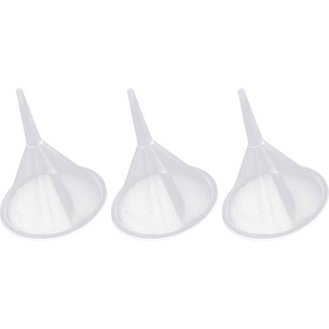 Ensemble de 3 entonnoirs en plastique pour le transfert de parfums et de poudres, pour une utilisation en laboratoire ou à domicile.-AquaForge