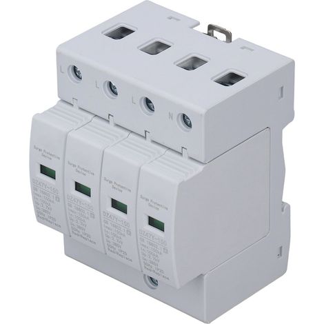 Dispositif de protection contre les surtensions domestiques 150 kA, ignifugé, pour boîte de distribution 385 V 4P (1/5)