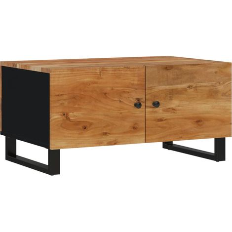 Table basse de salon, Table Café, 80x50x40 cm Bois d'acacia solide et d'ingénierie OIB3841E (1/5)