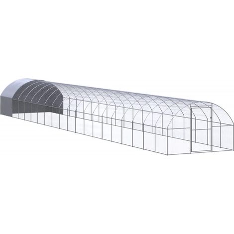 Outdoor-Hühnerstall 3x20x2 m Verzinkter Stahl