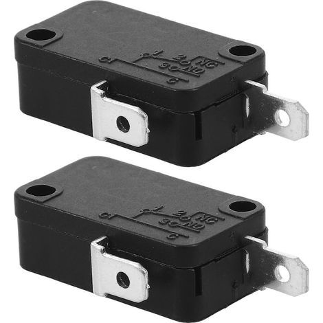 Lot de 2 interrupteurs de porte de micro-ondes universels de remplacement pour micro-interrupteur momentané-3.70X2.00X0.80CM (1/3)