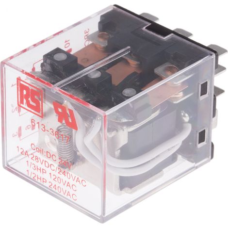 RS PRO Relais sans accrochage 3 RT, bobine 24V c.c. Enfichable 1.5W ( Prix pour 1 ) (1/2)
