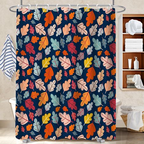 Rideau de bain imprimé polyester 180x180 séchage rapide voile de douche pour un printemps fleuri dans la salle de bain (1/5)