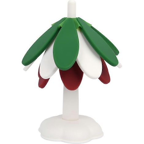 Dessous de plat résistant à la chaleur, motif sapin de Noël, dessous de plat anti-brûlure, tapis isolant thermique pliable B (1/5)