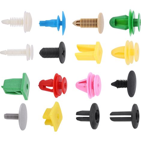 Lot de 1000 attaches plastiques assorties pour clips de garniture de porte, fixations pare-chocs, rivets et goujons poussoirs de voiture (1/5)