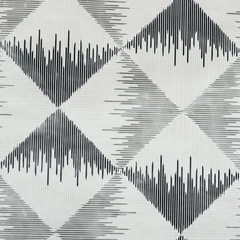 Aztec Geometric Mono Black And White Wallpaper Diamond Design Striped (1/3)