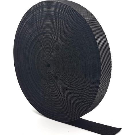 Attache Câble 20m Scratch Serre Cable Bande Sangle Réutilisable Câble Management Facile à Couper pour Ranger et Organiser Tous Les Câbles, 20mm de Large Non-adhésif Bande Hook & Loop (20mx20mm) (1/5)