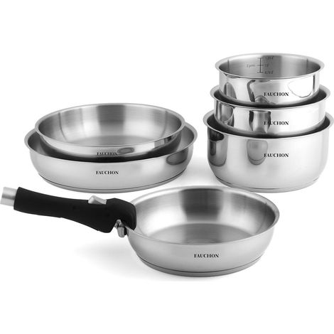 FAUCHON ART DE LA TABLE - Set 7 pièces amovible inox 18/8 induction