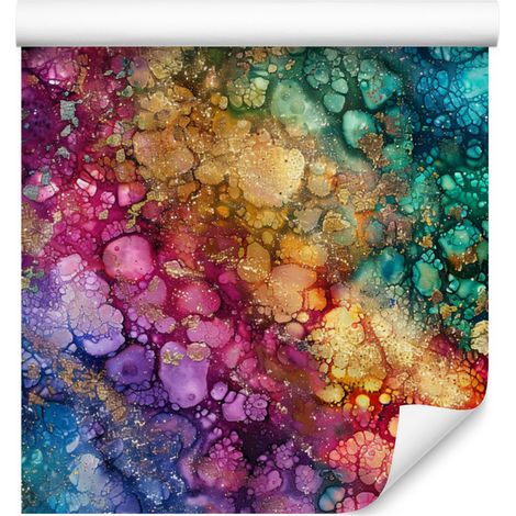 Carta da parati color oro e viola per soggiorno e camera da letto, 50x1000 cm (1/5)