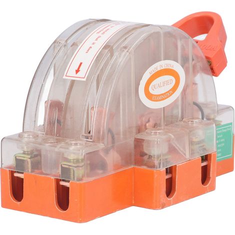 Interrupteur à couteau bipolaire 220V 100A, cuivre transparent lumineux, commutateur de transfert bidirectionnel, boîte cadeau (1/5)