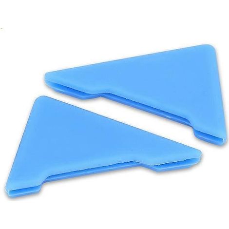 2 protections d'angle de portière de voiture anti-collision, protections triangulaires en silicone antirouille autocollantes bleu sécurité (1 paire) (1/5)
