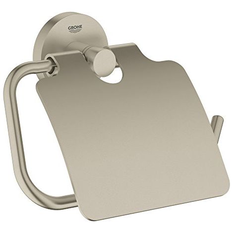 Porta rotolo per carta igienica Essentials 403671 con coperchio nichel spazzolato (1/3)