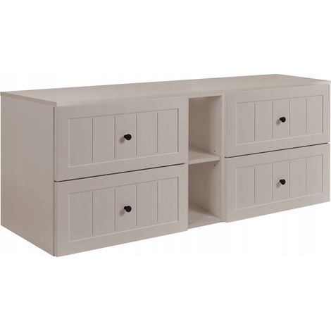 Waschtischunterschrank Gusto 140 cm - Farbe Kashmir - Elegantes Design - Soft Close