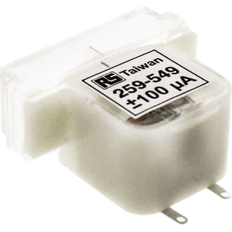 Ampèremètre analogique de panneau RS PRO, Echelle 100µA 50mm ( Prix pour 1 )