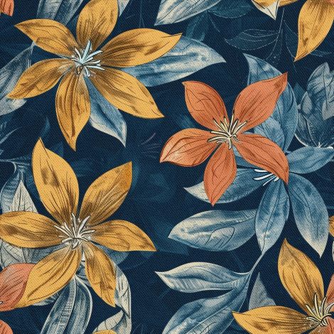 Tela decorativa para exteriores Oxford - Motivo floral I DX5556 (1/5)