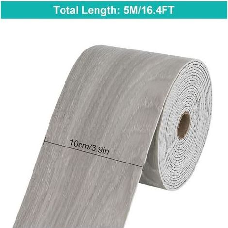 Plinthe flexible autocollante 5M - Profilés de transition - Pour sols, plinthes et moulures - Effet marbre et bois (1/5)