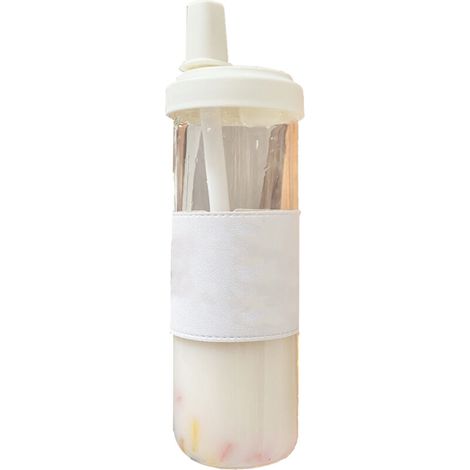 Gourde Isotherme 850ml avec Paille, Couvercle Amovible et Manchon N6 - Récupérateur de Chaleur Sûr et Sain, Tasse Réutilisable pour Voyage (1/5)