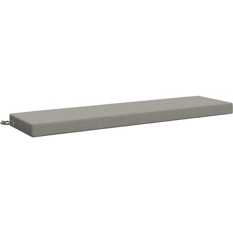 Cojín de banco SOEST 100% Poliéster Gris 150 x 40 x 8 cm vidaXL