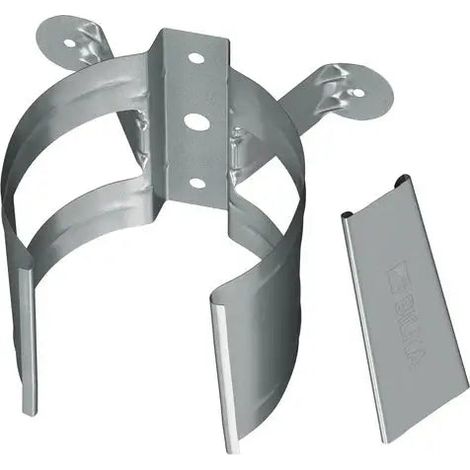 Collier de descente acier Ø90 mm – Gris RAL 7011