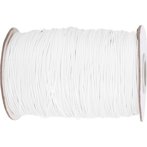 Cordon tressé ciré écologique blanc n° 27, 160 m, 1 mm, à faire soi-même.