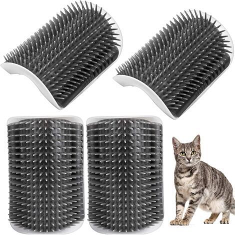 4 Pcs Wall Mounted Cat Brush Kit, Cats Brush Comb with Catnip, Installation Screws and 3M Double-Sided Tape (1/5)