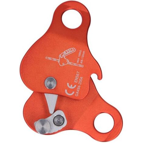 Bloqueur de Corde d'Escalade en Alliage d'Aluminium Autobloquant 8‑13mm Bouchon de Bloqueur de Corde d'Escalade pour Escalade en Plein Air Alpinisme Orange (1/5)