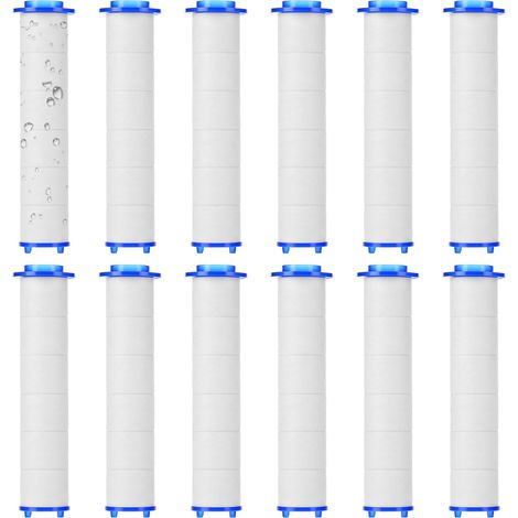 Lot de 12 filtres pour pommeau de douche, 9,5 x 2 cm, en coton PP, filtre de pommeau de douche pour pommeau de douche à effet pluie (1/5)