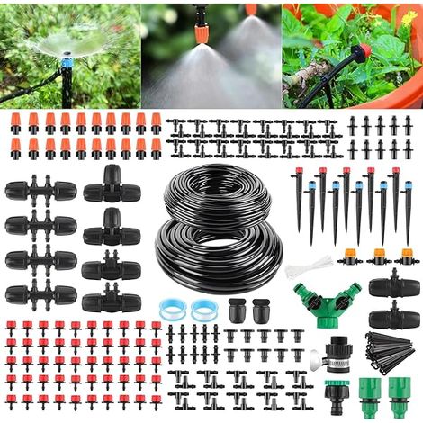315pcs Irrigation Kit 55m + 15m Tuyau d'irrigation Système d'arrosage Automatique Kit Bricolage Système d'arrosage