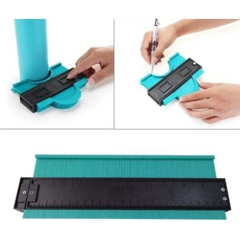 (Vert)Jauge de Contour - Samione - Copieur de Profil pour conduits en Plastique Tuyaux de Bobinage - 250mm (1/4)