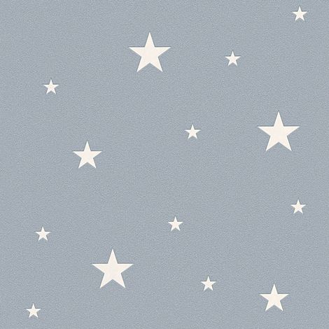 A.S. Creations – Papier peint étoile phosphorescent gris – Tapisserie intissée pour chambre d'enfant – Motif étoile lumineux – Décoration moderne (1/4)