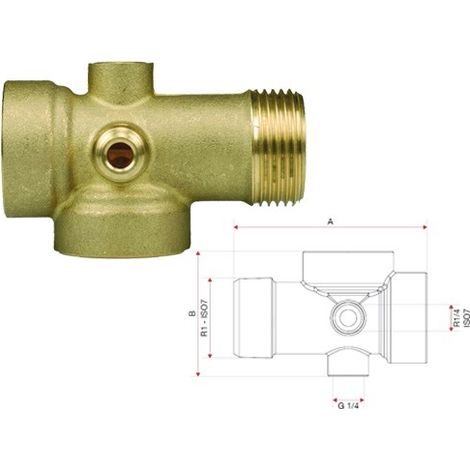 1PZ RACCORDO A 5 VIE PER AUTOCLAVE Art. 110 mis. 1 (1/10)
