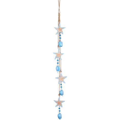 Ciondolo stella decorativa nautica in legno per la decorazione domestica, stile marinaio, accessori da parete