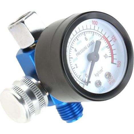 Manomètre Pistolet Peinture. Régulateur de Pression pour Pistolet à Peinture. 1/4 Po pour Pistolet à Peinture Régulateur de Pression D'air Manomètre Accessoire pour Outil Pneumatique (1/5)