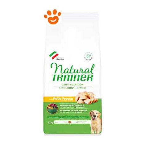Natural Trainer Dog Adult Maxi Pollo - Sacco 12 Kg - Cibo Secco Cani