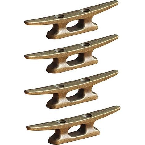 Set di 4 bitte da ormeggio, in lega di rame, resistenti alla ruggine, per ormeggi di imbarcazioni e decorazioni marittime. (1/5)