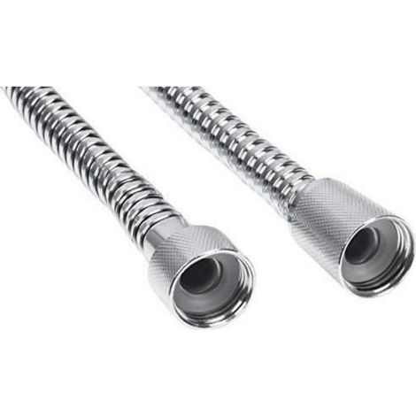 Flexible De Douche - Acier Inox - 1 75 M - Filetage 1 2 Pouces - Chromé - 1 Pièce (1/3)