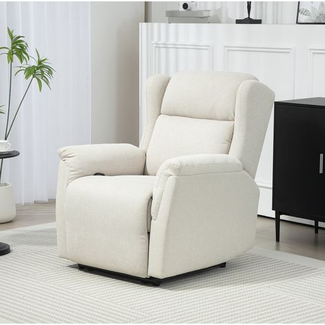 Poltrona relax reclinabile fino a 160°, beige DESVIAE (1/5)