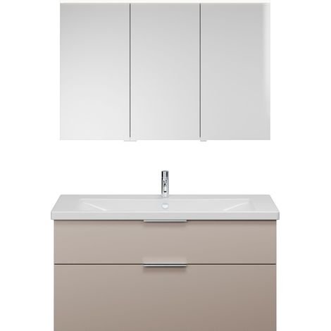 Set burgbad Eqio, composé d'une armoire de toilette à droite,