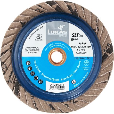 LUKAS-ERZETT LUKAS Fächerschleifscheibe SLTflex universal Ø 125 mm Ceramic Korn 60 flach (1/5)
