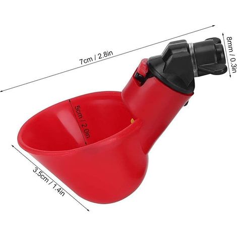 Ensemble de 10 abreuvoirs automatiques pour oiseaux, de couleur bleue, pour l'hydratation quotidienne en cages, poulaillers ou élevages domestiques.-AquaForge (1/4)