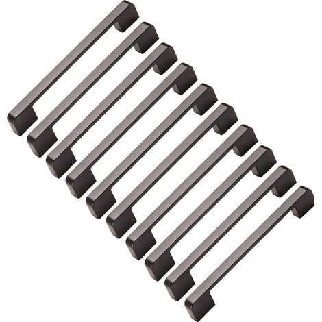 poignée meuble entraxe 224mm-poignée porte cuisine noire poignee barre 10pcs 224mm (1/5)