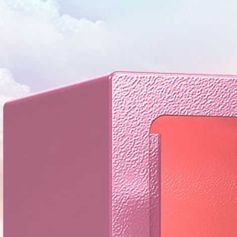 Coffre-fort de sécurité en acier allié au carbone, ignifugé et antivol, pour la maison, le bureau, l'hôtel, les affaires, bijoux et argent liquide, rose rouge (1/5)