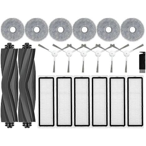 Pièces de rechange et accessoires pour aspirateur robot Dreame Bot L10 Prime / L10s Pro : brosse principale, filtre HEPA et chiffon de nettoyage. (1/5)