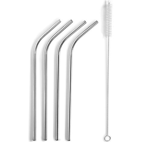 Lacor 63131 Set 4 Cannucce + Spazzola, Acciaio Inossidabile, 21,5 cm, Inox (1/3)