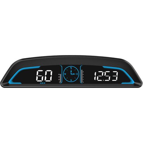 Compteur de vitesse GPS numérique à affichage HUD de voiture universel avec réglage automatique de la luminosité de l'alarme de vitesse pour véhicule (1/5)