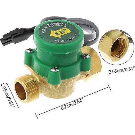 Pressostat de surpression HT-120 G1/2"-1/2" pour pompe de circulation d'eau chaude et froide, 1,5 A (1/5)